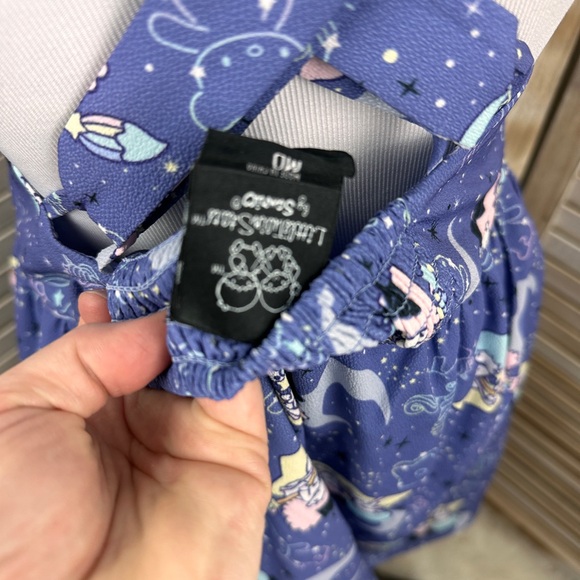 Little Twin Stars Sanrio Periwinkle Blue Flare Suspender Skirt Kawaii Medium - Picture 4 of 10